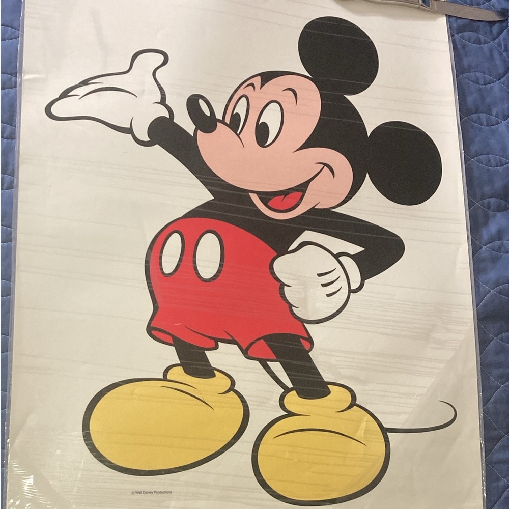 COPY- RARE VINTAGE MICKEY MOUSE WALT DISNEY PRODUCTIONS POSTER